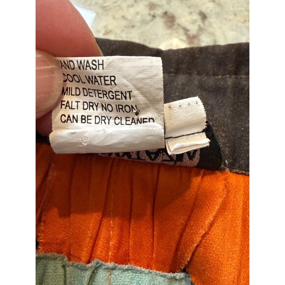 VTG Fantazia Artsy M Weaved Long Sleeve button up Shirt patchwork Hippie Y2k - Picture 5 of 10